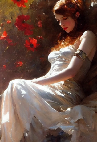 airy, pin-up, sci-fi, steam punk, very deitaled, realistic, figurative painter, fineart, Oil painting on canvas, beautiful painting by Daniel F Gerhartz --ar 9:16 --beta --upbeta