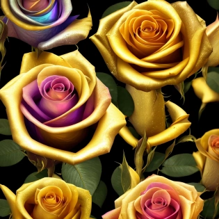 Beautiful iridescent bright gold rose, dark background, moody, atmospheric, impossible rose, alien rose --testp --ar 2:3 --upbeta