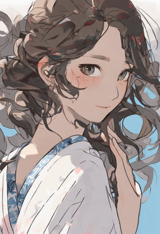 Drawing of a woman in a yukata?Realistic anatomical reference sketch?Art Reference Sketch