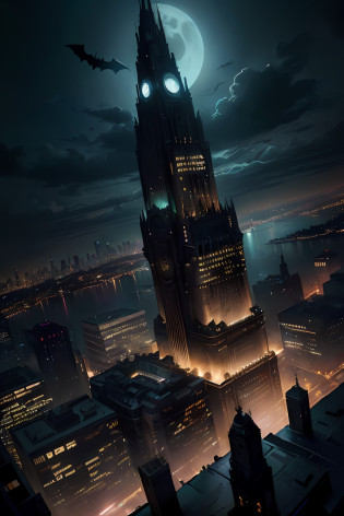 Batman, o Cavaleiro das Trevas sobe sobre a cidade de Gotham, Noite em Gotham City, arte de fantasia urbana estilizada, Gotham setting, Fundo da cidade de gotham, Cidade de Gotham, arte conceitual escura fotorrealista, metropolis films Gotham City, Dan Mumford Tom Bagshaw, Cidade futurista escura, Flying over the darkness of Gotham, Paisagem urbana escura, Estilo Gotham City, Cidade Industrial de Gotham, Dark Cyberpunk Metropolis