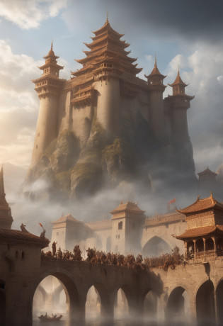 ancient courtyard, 4 characters training in kungfu in the middle of the square, fantasy art, Ultrawide shot, painting, detailed, DeviantArt, contest winner, concept art, Tim Hildebrandt, night time, fantastic realism, artstation, style of Adrianus Eversen, not aesthetic architecture, Movie Still, (COLOR SCHEME: 213363, 17594A, 8EAC50, D3D04F), Create a riveting scene featuring a Floating Sky Fortress valiantly defying a horde of monstrous creatures. Picture the fortress suspended in the sky, its majestic architecture juxtaposed against the threat below. The monstrous beings below seek to conquer, while the fort is a bastion of resistance. Convey the tension and determination as the two forces clash in a high-stakes battle between civilization and chaos,no_humans