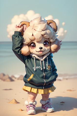 C4tt4stic, Cheergirl Cartoon Toy Poodle ?a smile