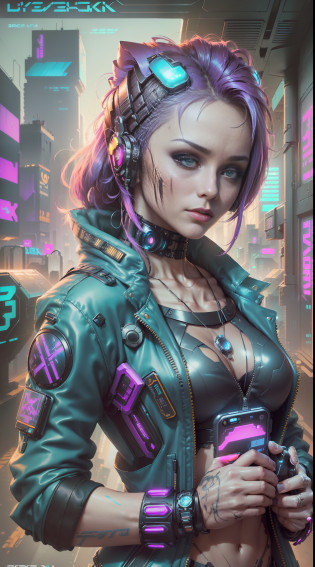 (Mobile: 1.3) (Cyberpunk magazine cover: 1.2), ((Stylish big text, small text lines, lots of text, stickers, art big logo))), ((Original 8k photo, simulation style, SIGMA 85mm f1.4, Film Grave, Exquisite Photos, Masterpiece, Best Quality, Sci-Fi, Cyberpunk, Dirt, Gritty)), (Detailed Surreal Background, Ultra Clear Background, Sci-Fi Background, Cyberpunk Cityscape Background, Cyberpunk Street Background, Hyper Detail Background, Ultra Complex Detail), ((Film Lighting, Best Shadows, Edge Lighting, Two-tone Lighting, Fine Detail)) (Mobile: 1.3) ((Cyberpunk Magazine Cover)), (Cyberpunk Fashion Magazine Cover), ((Full body portrait of cyberpunk wom: 1.3)), Cyberpunk magazine cover ((((A woman holding a mobile phone in her hand, compact body, sci-fi, cyberpunk, open jacket))), a woman ((ultra-high resolution face, high-quality face, delicate skin texture, ultra-detailed face, holding a mobile phone in her hand, stylish hair, perfectly smooth skin, open jacket)), ((ideal figure, good anatomy, compact body, good body proportions, Open Jacket)), ((Original 8k Photo, Analog Style, SIGMA 85mm f1.4, Film Granule, Exquisite Photo, Masterpiece, Best Quality, Sci-Fi, Cyberpunk, Grime, Gritty)), ((Film Lighting, Best Shadows, Edge Lighting, Two-tone Lighting, Diffuse Skin Glow, Fine Details)), Cyberpunk Magazine Cover ((((A Woman, Holding a Cell Phone in Hold, Compact Body, Sci-Fi, Cyberpunk, Open Jacket))), ((Cyberpunk magazine cover)),(Cyberpunk Fashion Magazine Cover)) Broken ((Cyberpunk magazine cover)), ((Stylish big text, small text lines, lots of text, stickers, art big logo))), ((Original 8k photo, simulation style, SIGMA 85mm f1.4, Film Grain, Delicate Photos, Masterpiece, Best Quality, Sci-Fi, Cyberpunk, Dirt, Gritty)), (Detailed Surreal Background, Ultra Clear Background, Sci-Fi Background, Cyberpunk Cityscape Background, Cyberpunk Street Background, Hyper Detail Background, Ultra Complex Detail), ((Film Lighting, Best Shadows, Edge Lighting, Two-tone Lighting, Fine Det
