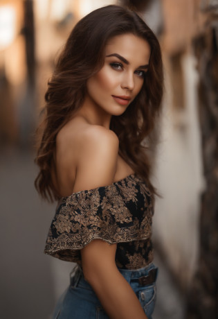 Rolua,, , 1girl, Ahoge, franja, black skirt, black sweater, unhas azuis, Blurry, blurry background, seios, olhos castanhos, brown hair, jaqueta marrom, boca fechada, datado, dia, profundidade de campo, Brincos, Cilia, Hand up, head tilt, suit jacket, jewelries, cabelos longos, mangas compridas, Olhando para o Viewer, medium breasts, nail polish, roupas abertas, jaqueta aberta, ao ar livre, puckered lips, camisa enfiada, Fechaduras laterais, saia, mangas passadas pulsos, sozinho, sweater, parte superior do corpo, zipper, , , ((master part)), , uma menina bonita com longos cabelos pretos ondulados usando uma minissaia, Olhos sedutores detalhados pernas longas e sexy, camiseta vermelha decote peitos grandes em uma favela  ((detailed facial features)), (pele finamente detalhada), pale skin, textura de pele realista, detalhes extremos da pele, (Poros:0.1), ao fundo bela cidade cyberpunk futurista, Melhor qualidade de obra-prima, fotorrealista, hiper-realista, circunstanciado, 8k, HDR, (Cor suave: 1.2), profundidade de campo rasa, luz ampla, alto contraste, Backlighting, florescer, brilhos leves, chromatic aberration, foco n�tido, Foto colorida RAW, sem desfoque de fundo, sexy, provocante, linda, sensual