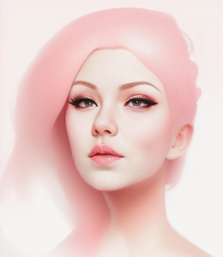 a drawing of a woman with a face painted with pink paint, painted character portrait, digital character painting, character art portrait, stylized portrait, character design portrait, closeup character portrait, epic portrait illustration, rossdraws portrait, detailed character portrait, charlie bowater art style, rossdraws 1. 0, portrait dnd, charlie bowater character art, concept portrait