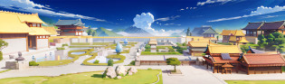 ?View of a Japanese garden???in style of hayao miyazaki??Rockery landscaping?Cartoons?Old Japanese style villa?Road?Corners?small houses?The tree?baiyun?scenecy?exteriors?Green trees?Epic composition?realistic illumination?High-definition details?tmasterpiece?best qualtiy?Ray traching?Mountains and villages in the distance?sunlight reflections?4K,?Very detailed CG unified 8k wallpaper?,Aerial view of a residential area with ponds and roads?aerial illustration?bird's eyes view?bird's eyes view?bird's eyes view?aerial shot?Stefan Girowski?illustratio?View of Ariel by Adam Malczynski?outlines?bird's eyes view?rendering?Isometric map,