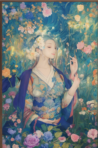 Beautiful Art Posters??boy?Kinder world?((masutepiece)),((Best Quality)),((high detailing)), Pastel or pale colors??masterpiece?High Quality Art Poster?Calculated composition of the painting?Ariana's work is AI art with mandalas, flowers, and blue flowers as motifs.?Be fascinated?Her passionate color palette?Beautifully and clearly depicts the intricate geometric patterns of the mandala?Bringing quiet harmony of the heart to the viewer?The deep hue and ephemeral presence of the blue mandala flower?Blends into the work as a symbolic element interwoven with the joys of life?Ariana's work evokes introspection and impressions in the viewer