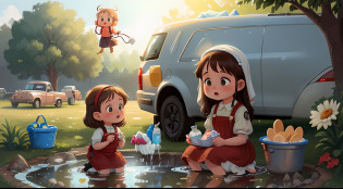 Poor mother Mary and her little daughter Anna find a kind man who offers them work washing cars.