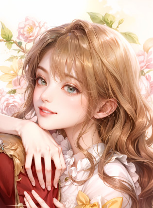 Menina anime com longos cabelos verdes (sorrindo) e olhos azuis sentada em uma cadeira, No estilo de arte de Bowater, mulher bonita do anime, arte de anime digital detalhada, menina anime bonita, Kawacy, mulher bonita sedutora do anime, Anime bonito, shoujo vintage, retrato detalhado da menina do anime, Estilo anime bonito, retrato bonito do anime, Soft anime illustration, shoujo romance