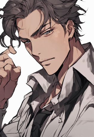 Bearded?There's a guy in a shirt, Anime portrait of a handsome man, anime handsome guy, detailed character portrait, human male character art, character art portrait, handsome detailed face, artgerm and genzoman, handsome guy in demon slayer art, character portrait closeup, Portrait of Adam Jensen, Inspired by Adam Dalio Kiel, closeup character portrait