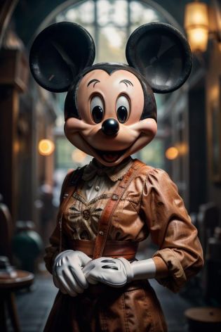 masterpiece, (photorealistic:1.2),real mickey mouse,  upper body,  look at camera,  RAW photo, 8k uhd, ((film grain)) , <lora:mickey mouse:0.6>