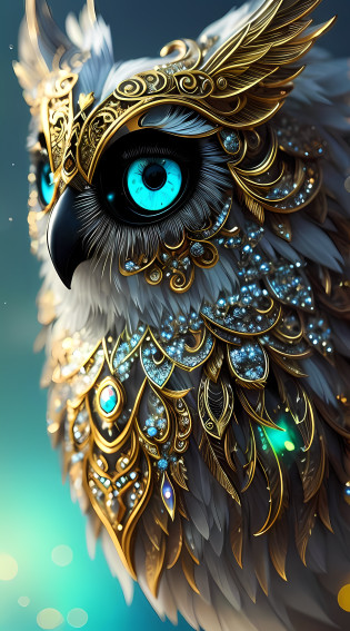 A closeup of a bird with a blue eye and golden feathers, arte digital altamente detalhada, Arte digital altamente detalhada em 4k, arte digital altamente detalhada, arte digital ultra-detalhada, arte digital altamente detalhada, 8k arte detalhada de alta qualidade, arte digital de detalhes surpreendentes, arte digital ultra detalhada, arte digital altamente detalhada, Grande arte digital com detalhes, Arte altamente detalhada em 4K
