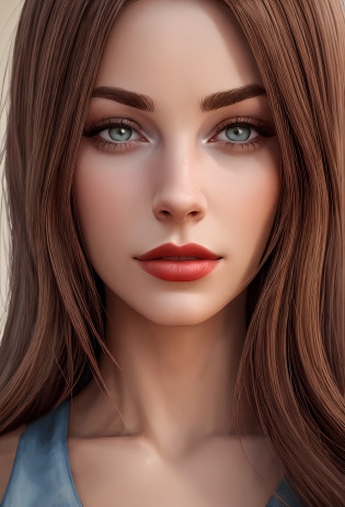 um close up de uma mulher com longos cabelos castanhos e batom vermelho, rosto bonito realista, belo rosto realista, rosto realista altamente detalhado, rosto realista detalhado, foto retrato suave 8 k, rosto bonito fotorrealista, rosto perfeito sombreado realista, rosto detalhado e realista, estilo de arte realista, 8k portrait render, rosto detalhado realista, rosto realista e detalhado, Rosto ultra realista
