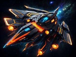 <lora:sp4c3sh1p:0. 8> skull shape sp4c3sh1p (spaceship:1. 3), flying, black background, extreme detail, hyper-realistic, Sci-Fi, Futuristic, Sharp Focus, Stars , Nebula, (gloomy illumination, insane, stunning, dramatic, completed artwork, HQ:1. 1), Ray Tracing, Cinematic, 16k, UHD, HDR, (Masterpiece:1. 5), (best quality:1. 5),