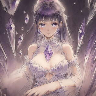 (((crystals�texture�Hair)))?{{{{{extremely�detailed�CG}}}}},{{8k_wallpaper}},{{{{Crystalline�purple�gemstone�gloves}}}},((beautiful�detailed�Glass�hair)),((Glass�shaped�texture�hand)),((Crystallize�texture�body)),Gem�body,Hands�as�clear�as�jewels,Crystallization�of�clothes,((crystals�texture�skin)),sparkle,�lens�flare,�light�leaks,�Broken�glass?{{{{Detailed�Glass�shaped�clothes}}}}?�������((masterpiece)),�(((best�quality))),�((ultra-detailed)),�((illustration)),�((disheveled�hair)),�((frills)),�(1�girl),�(solo),�dynamic�angle,�big�top�sleeves,�floating,�beautiful�detailed�gemstone�sky,�gemstone�sea,�beautiful�detailed�eyes,�overexposure,��side�blunt�bangs,�hairs�between�eyes,�ribbons,�bowties,�buttons,�bare�shoulders,�(((small�breast))),��pleated�skirt,�crystals�texture�flowers?�((Detailed�crystallized�clothing)),(gemstone�of�body)?solo�focus