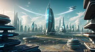 future-tech?Cidade futuristica?Future girl by the window?clean energy?Green environmental protection?Small flying machines sail around the city?Futuristic city with futuristic train and futuristic architecture at night? future concept art? Other future cities? in fantasy sci - fi city? Beautiful futuristic city? Utopian cities of the future? concept art 8 k resolution? concept art 8k resolution? The future city? futuristic space port? concept art 8 k? sci-fi hollywood concept art