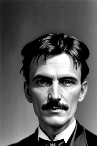 Nikola Tesla's face