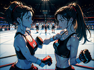 (Original), (Boxing Match), (Best Quality), (Masterpiece), Photographic Reality, Realistic, Very Detailed Illustrations, (1 Girl), Beautiful Eyes, (Delicate Face), Perfect Details, (Best Lighting), (Super Intricate Details), (Boxing Girl), (Aggressive Punching), Sweat, Heavy Breathing, (Crushing Attack), (Boxing Ring), Sports Shorts, Perfect Details, Perfect Fingers, Perfect Limbs, Impact, (Shiny Skin), Abs, Muscles, Waist Line, Boxing Shorts , boxing, black hair, high ponytail, super long hair, 4K unity, (super fine CG: 1.2), (8K: 1.2), realistic, octane rendering