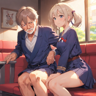 NSFW, ((Pieza maestra, mejor calidad, foto realista)), (piel brillante), (UHD, Fondo de pantalla de 8k, High resolution), Perfect Anatomia, cinematic lighting, physically based representation, Concedido, Piel extremadamente detallada, highest detailed face, ojos con hermosos detalles, Carl Zeiss 85 mm F/1.4, (((1 man and 1 girl, TENER RELACIONES SEXUALES))), (estilo cachorrinho:1.3), Very cute 16 year old Japanese student, (brown hair, bollos dobles, franja, ojos marrones, obesa,), gorda, ((Blusa escolar blanca desabrochada)), (Navy blue pleated skirt lift), (Narizblush, travieso), Mirando hacia otro lado, drooling, Frente inclinado, piernas abiertas, Focus on the thigh, En el aula de medianoche, (afuera), (1 hombre es un anciano, Un anciano lleva un traje de recluta, An old man grabs your waist from behind and caresses your crotch:1.3), Disparo lateral, Disparo desde abajo,