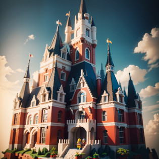 LEGO brick castle?Lego villains?A princess?binh