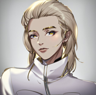 A painting of a woman with long hair and a white shirt, Delicate androgynous prince, attractive androgynous humanoid, Beautiful androgynous prince, Hermaphroditic face, androgynous person, lucio as a woman, androgynous male, Portrait Chevaliers du Zodiaque Fille, xqc, high quality sketch, ?Intrepid Covenant?Jett in