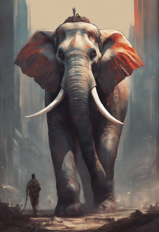 NSFW, ANTHROPHOMORPIC ELEPHANT, HUGE, MUSCULAR, HEAVY, STRONG, HUGE BALLS, HUGE ELEPHANT , HUGE ELEPHANT, , CUM KAIJU