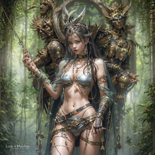 ((?masterpiece)?(top-quality)?(reallistic))?beautiful queen?Bondage style?latex shiny?By Luis Royo:1.4?1girl in?Sexy Daughter?Small fashionable tattoos?Attractive earrings with impressive beauty?a choker?a necklace?piercings?Super beauty?Super Ultra Ultra Bikini?standingn?fullllbody?Beauty in return?Fantastic mythological landscape