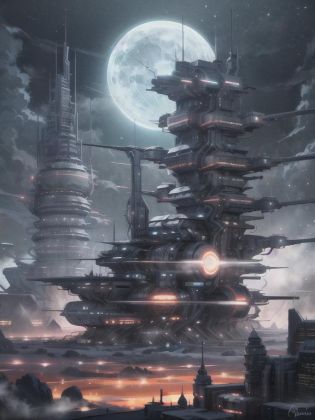 <lora:LunarPunkAI:1> LunarPunkAI,  (tall building:1.1), night, blade runner, stars in the background, detailed, intricate <lora:more_details:0.6>