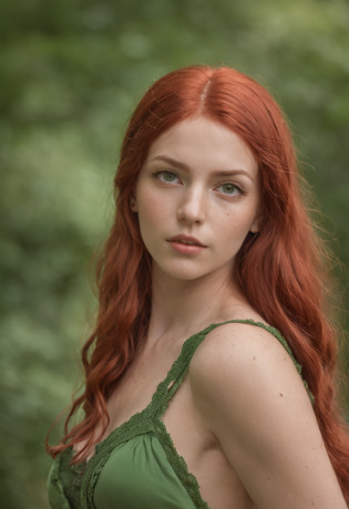 Young virgin Greek goddess of wild nature and hunting, com (((red hair))) e (((olhos verdes))), Amazingly beautiful, is of Indian skin, esbelta e alta, Usa {Mangas, (very short: 1.7), (Moreno:1.5), Chitons gregos, Com borda dourada}, Abs, 