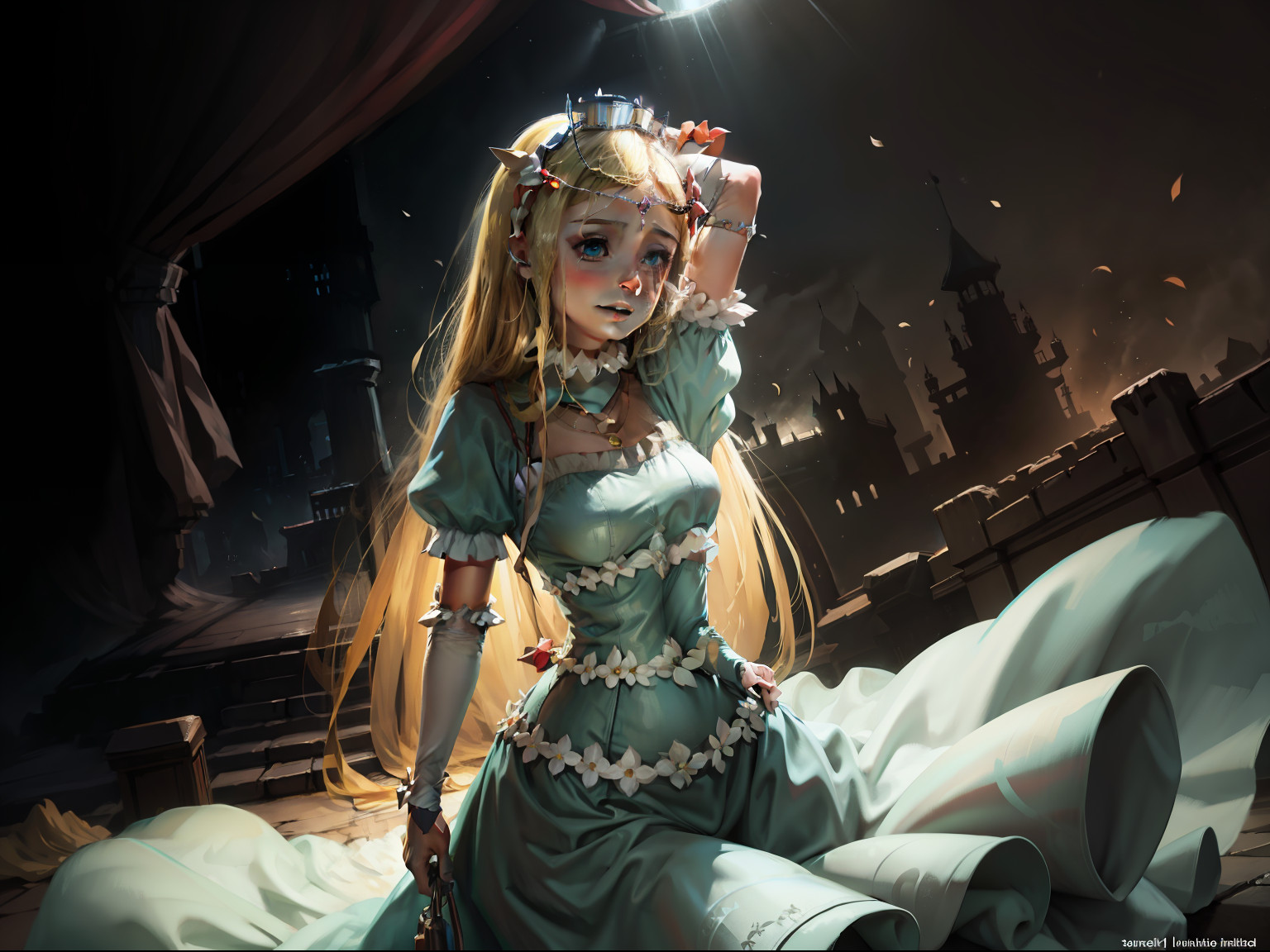 A cartoon of a woman in a dress ReV Animated